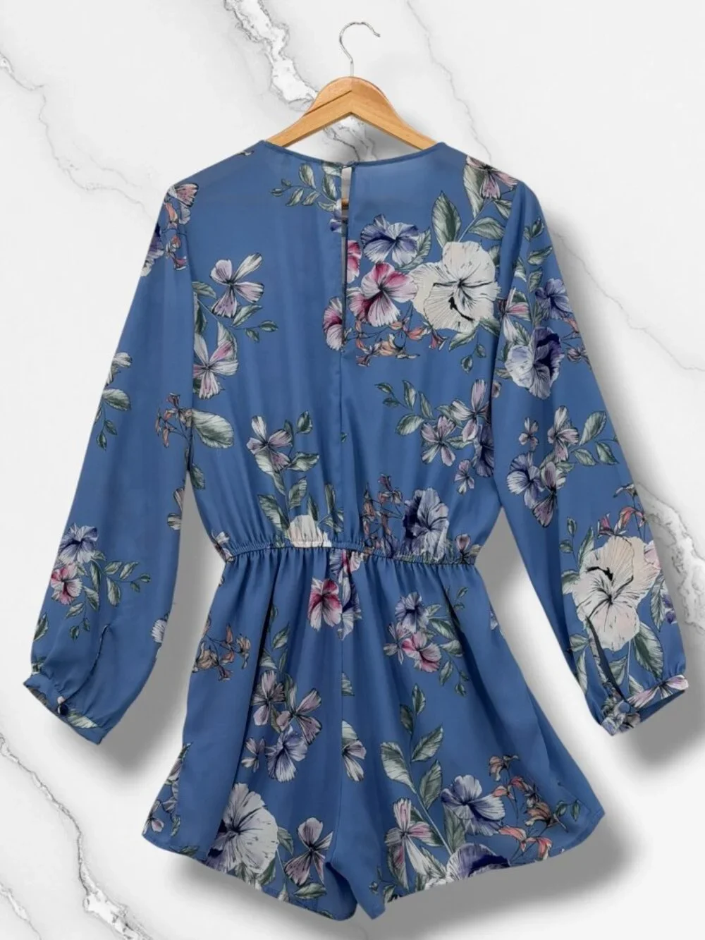 Yumi Kim Miss Magnolia Born To Run Blue Long Sleeve Romper S